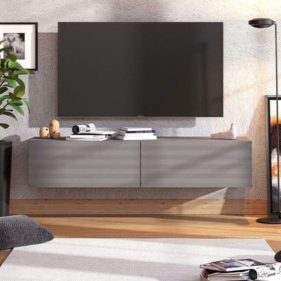 Amarentis Graphite Grey Wall Mounted Floating Wide Large TV Unit