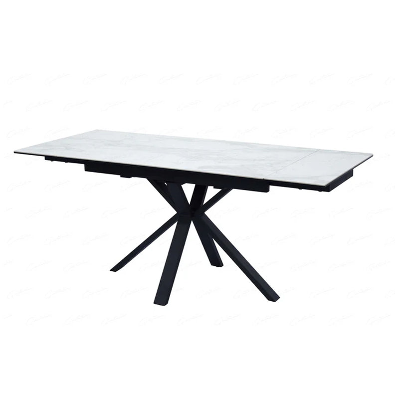 Amari Small White Ceramic 120cm-180cm Extending Dining Table