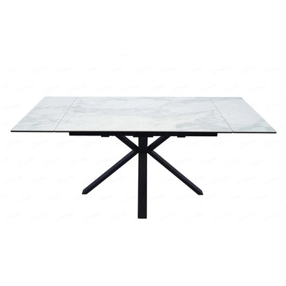Amari Small White Ceramic 120cm-180cm Extending Dining Table