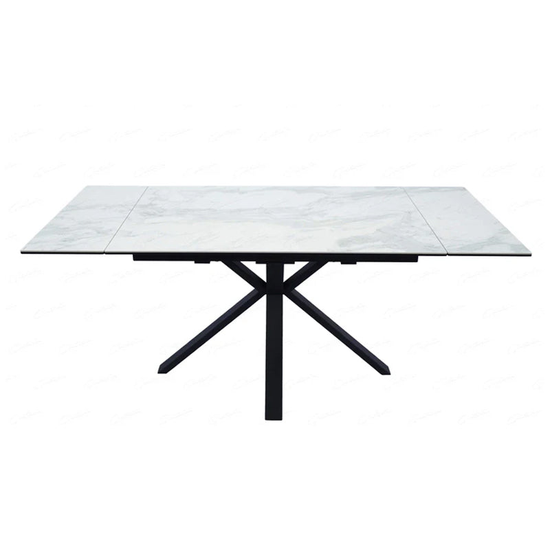 Amari Small White Ceramic 120cm-180cm Extending Dining Table