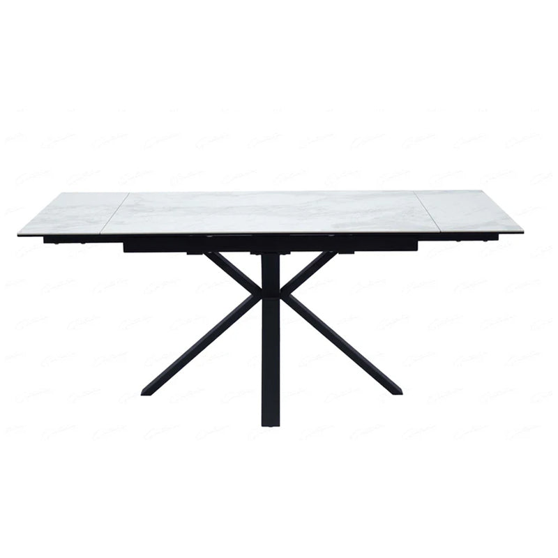 Amari Small White Ceramic 120cm-180cm Extending Dining Table