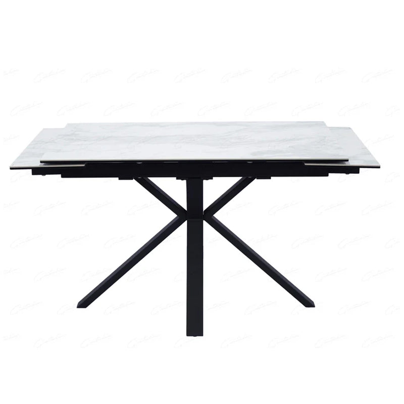 Amari Small White Ceramic 120cm-180cm Extending Dining Table