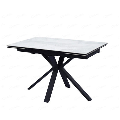 Amari Small White Ceramic 120cm-180cm Extending Dining Table