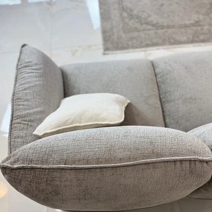 Angelo 3 Seater Fabric Sofa In Beige