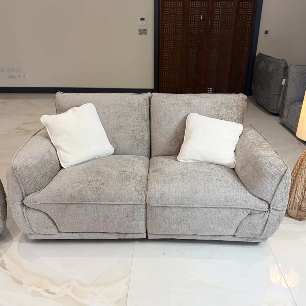 Angelo 3 Seater Fabric Sofa In Beige