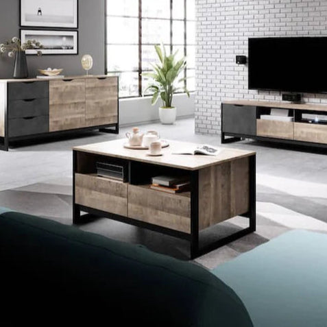 Arden Wooden Coffee Table in Oak Grande & Matera