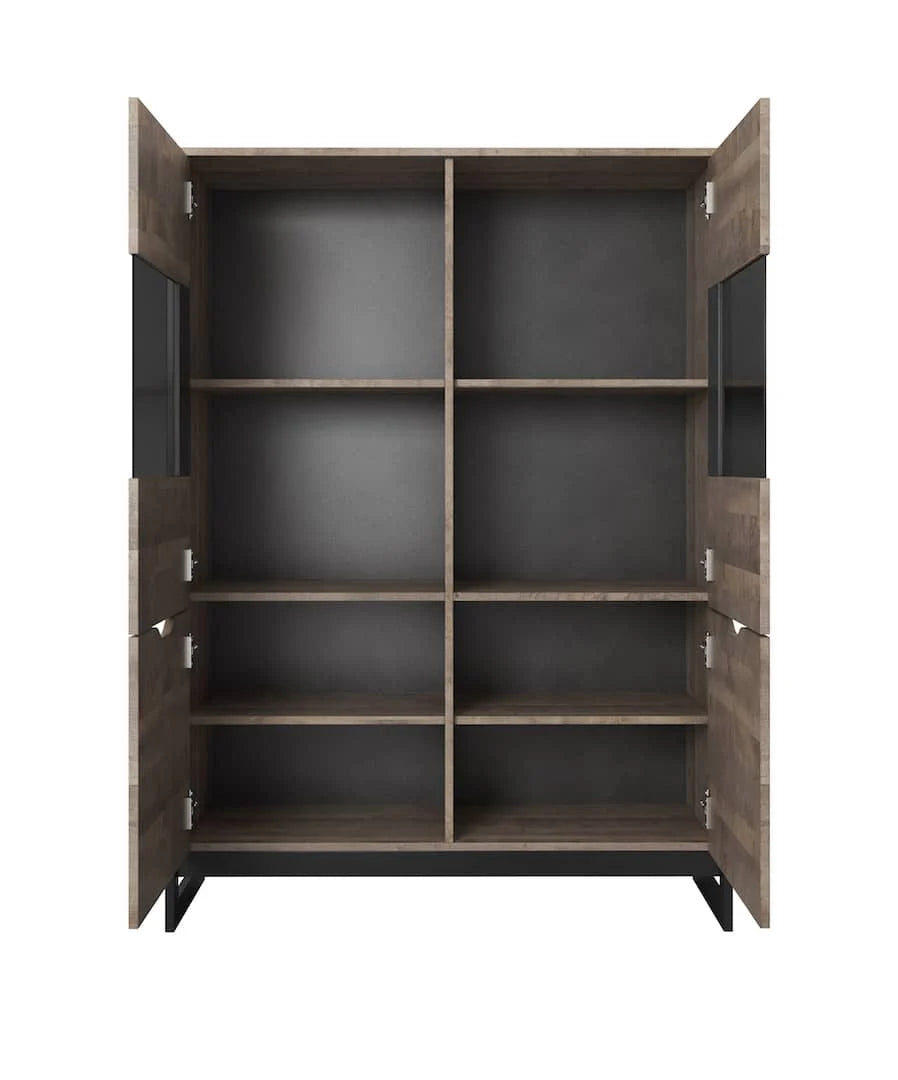 Arden Wooden Display Cabinet in Oak Grande & Matera