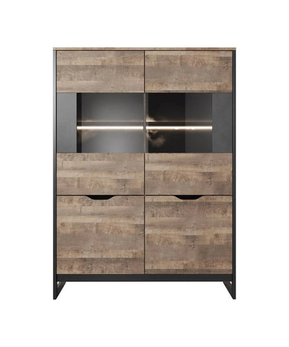 Arden Wooden Display Cabinet in Oak Grande & Matera