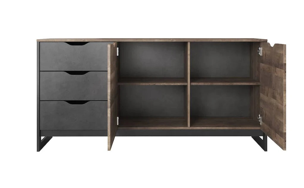 Arden Wooden Sideboard with 2 Doors and 3 Drawers in Oak Grande & Matera