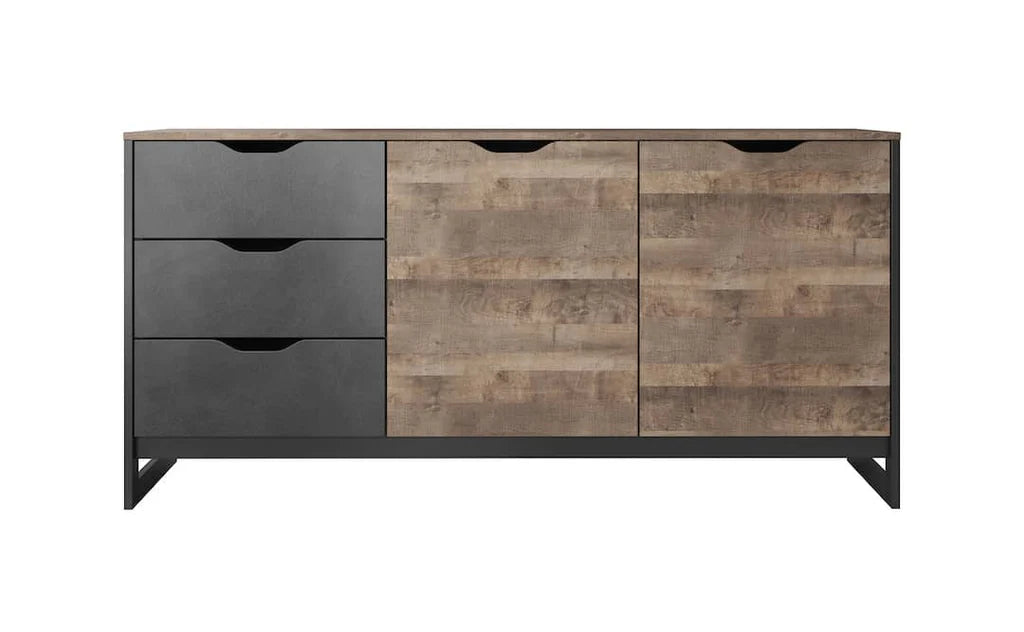 Arden Wooden Sideboard with 2 Doors and 3 Drawers in Oak Grande & Matera