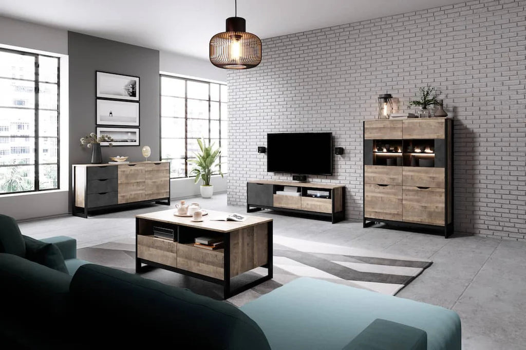 Arden Wooden Sideboard with 2 Doors and 3 Drawers in Oak Grande & Matera