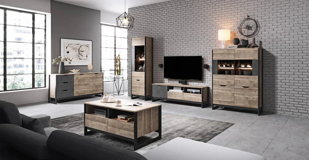 Arden Wooden TV Stand 161cm in Oak Grande & Matera