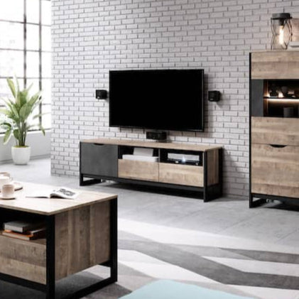 Arden Wooden TV Stand 161cm in Oak Grande & Matera