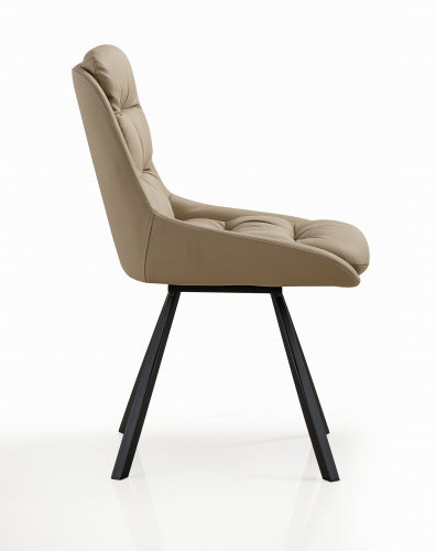Arnhem Cream Faux Leather Dining Chairs In Pair