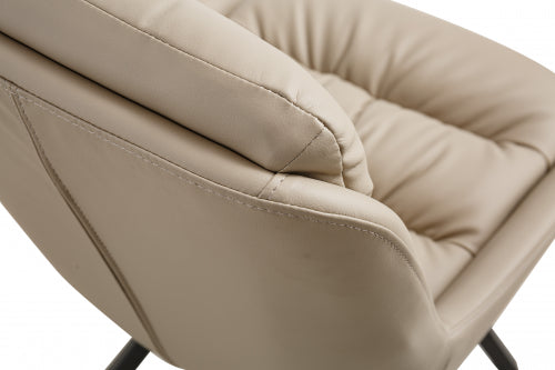 Arnhem Cream Faux Leather Dining Chairs In Pair
