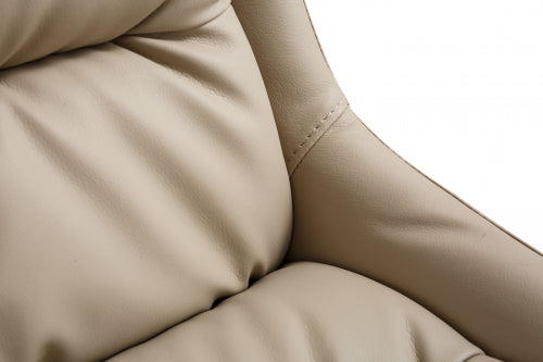 Arnhem Cream Faux Leather Dining Chairs In Pair