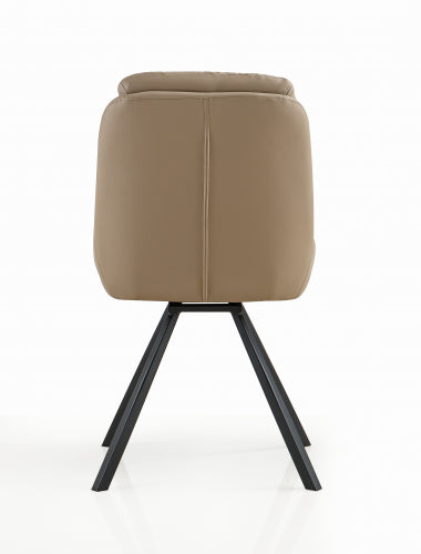 Arnhem Mink Faux Leather Dining Chairs In Pair