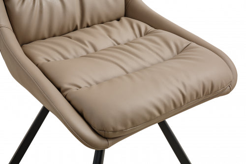 Arnhem Mink Faux Leather Dining Chairs In Pair