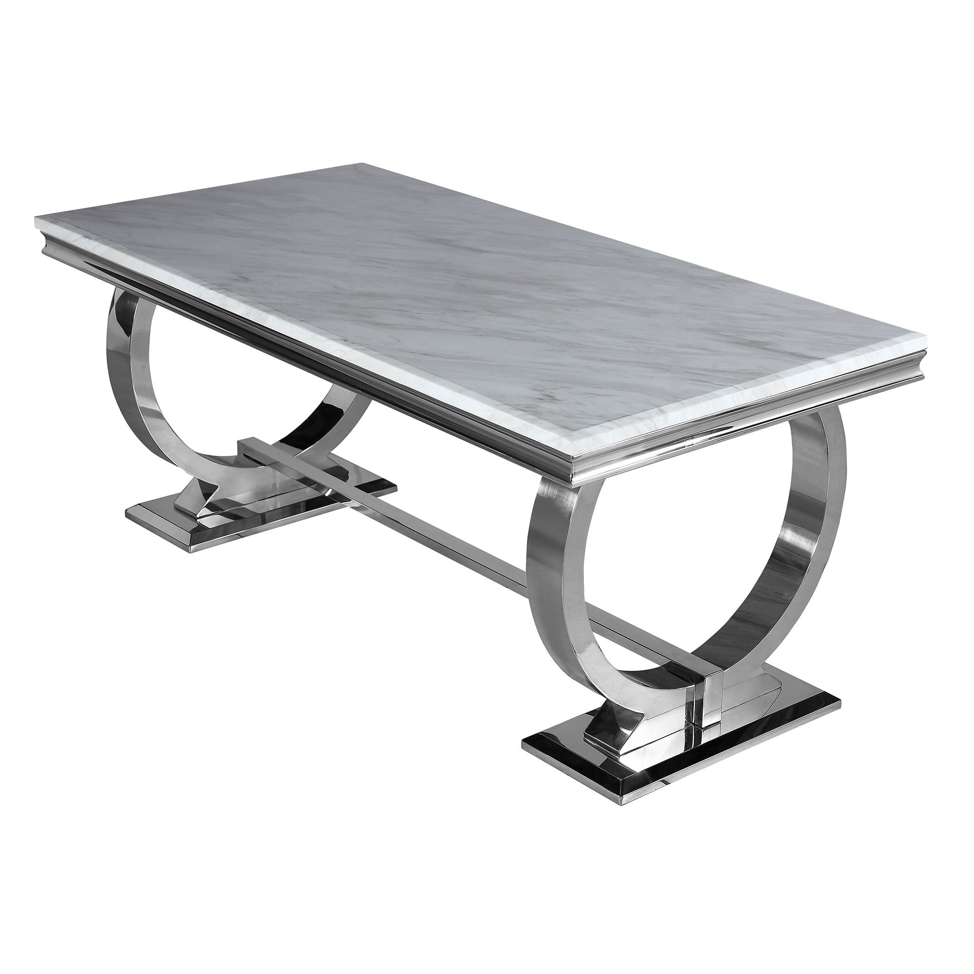 Arriana 1.5 Dining Table in White Marble