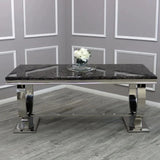Arriana 1.5 Dining Table in Black Marble