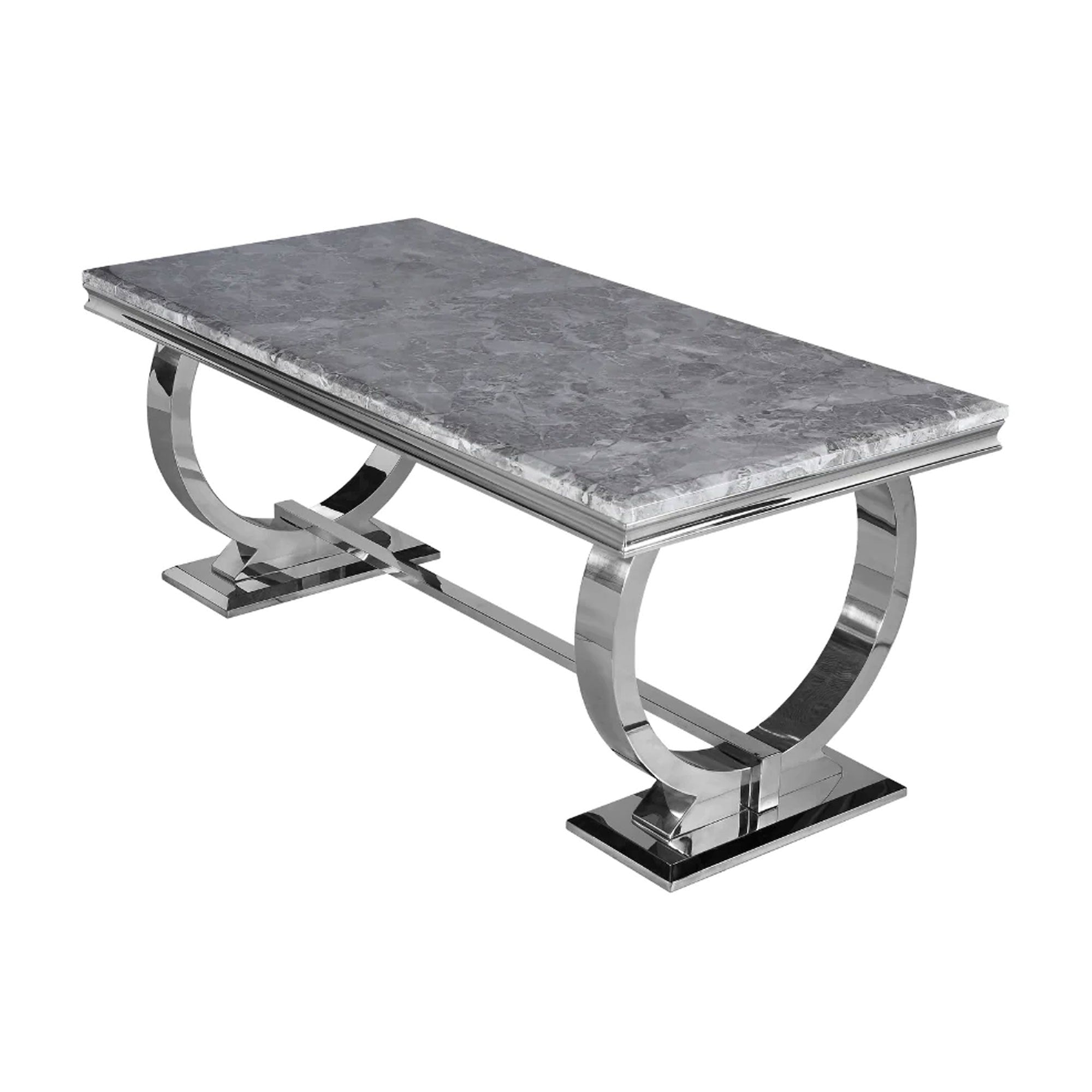 Arriana 1.5 Dining Table in Light Grey Marble