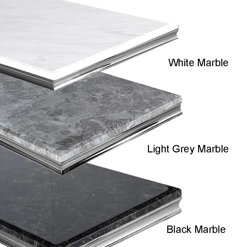Arriana Coffee Table in Light Grey Marble