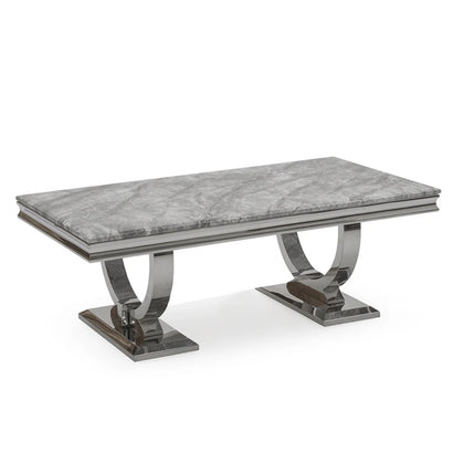 Arriana Coffee Table in Light Grey Marble