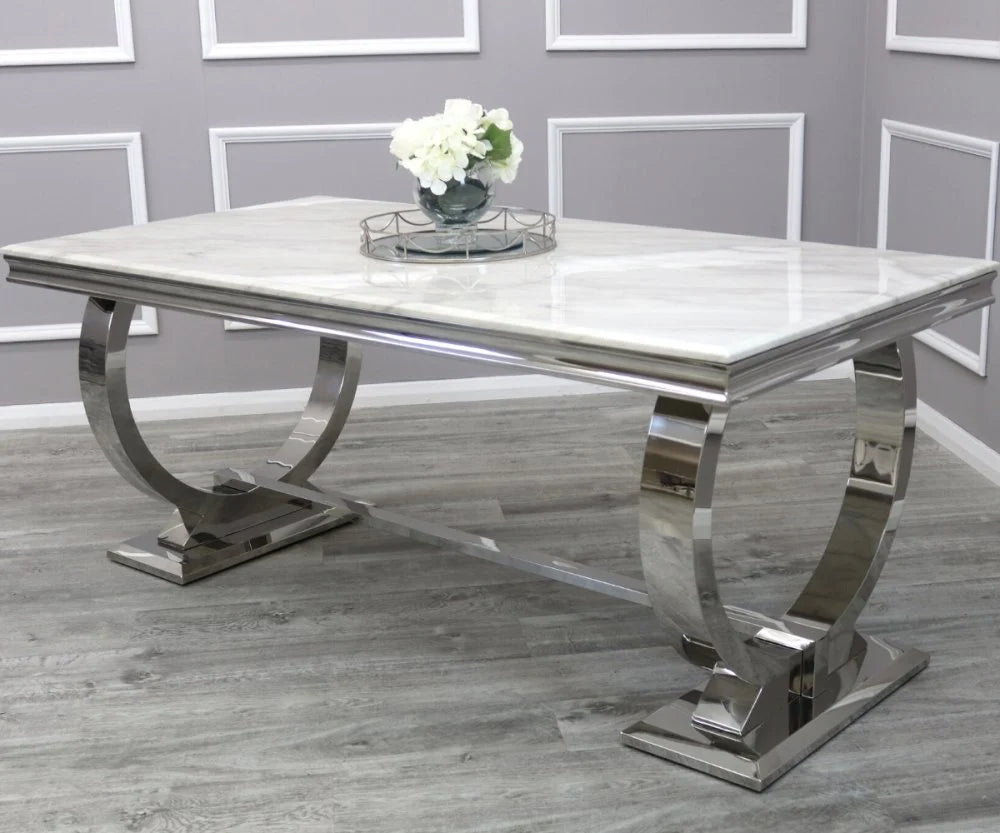 Arriana Coffee Table in White Marble