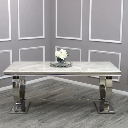 Arriana Coffee Table in White Marble