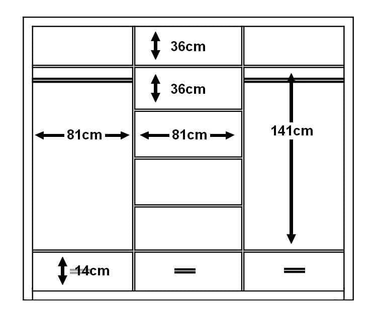 Arti 23 Wardrobe With 3 Sliding Doors In Grey Matt With LED