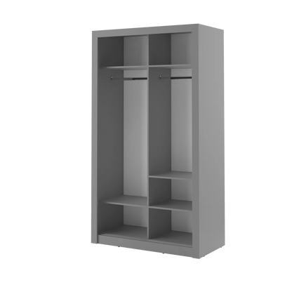Arti 6 Wardrobe With 2 Sliding Doors In Grey Matt