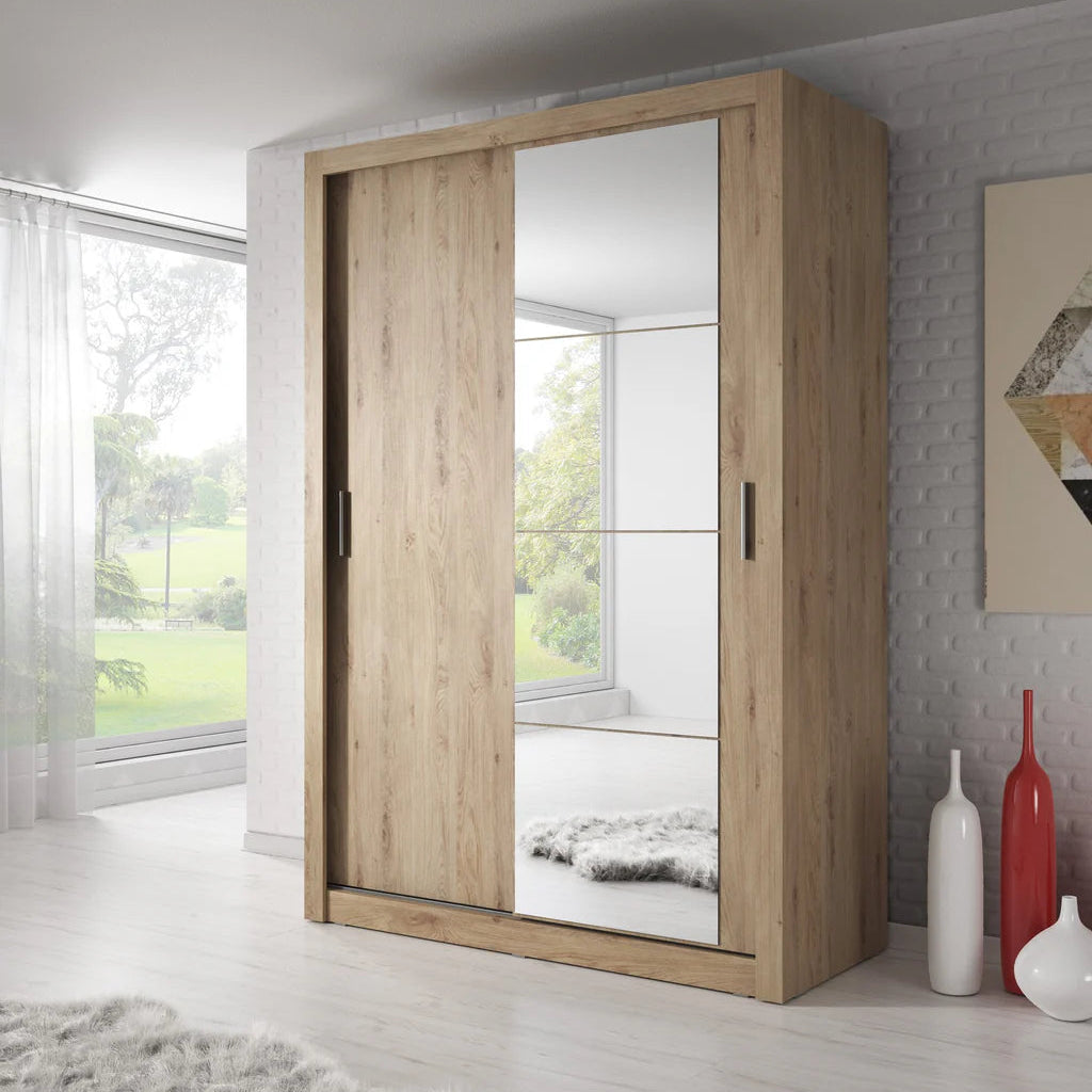 Arti 6 Wardrobe With 2 Sliding Doors In Oak Shetland