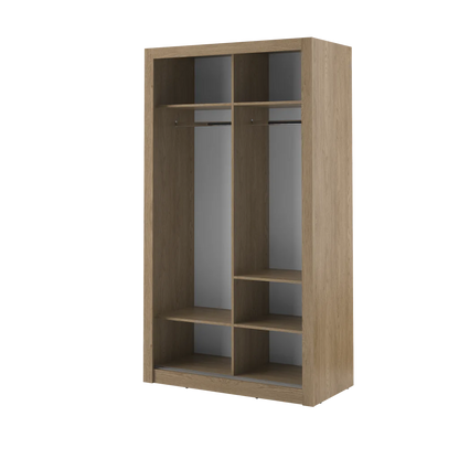 Arti 6 Wardrobe With 2 Sliding Doors In Oak Shetland