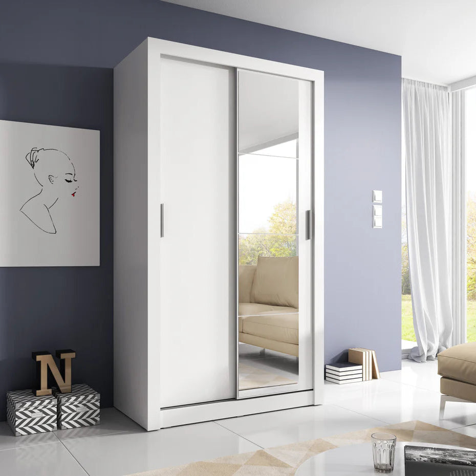 Arti 6 Wardrobe With 2 Sliding Doors In White Matt