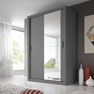 Arti AR-04 Wardrobe With 2 Sliding Doors In Grey Matt