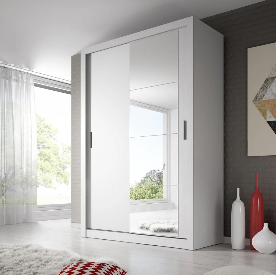 Arti AR-04 Wardrobe With 2 Sliding Doors In White Matt