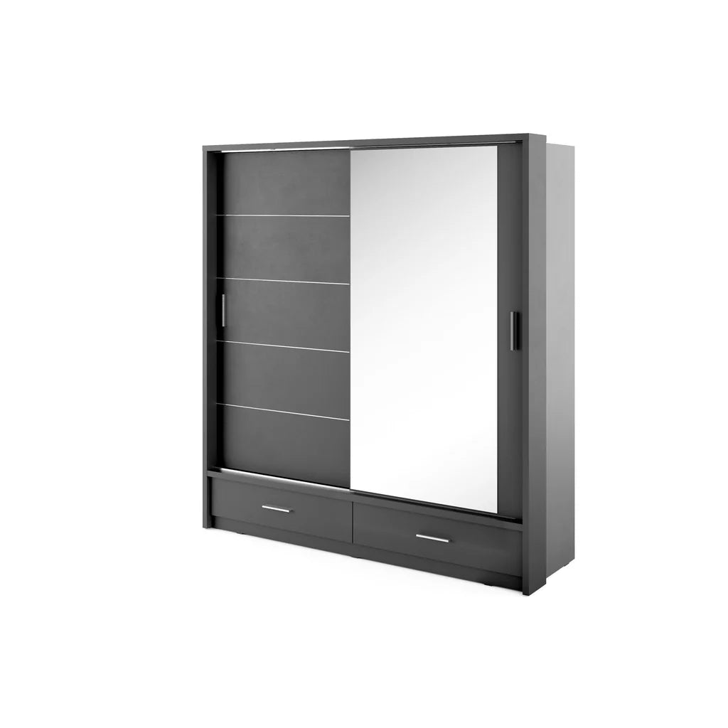 Arti AR-05 Wooden Wardrobe With 2 Sliding Doors In Black Matt