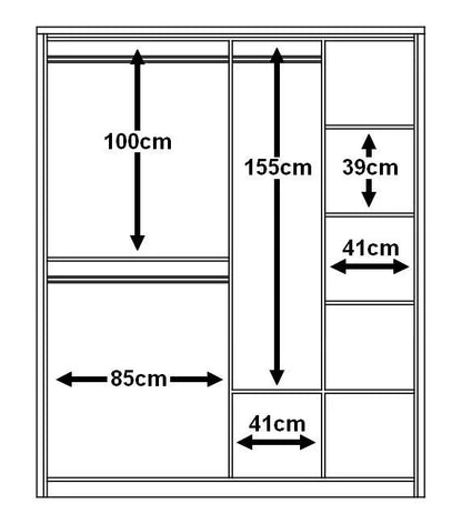 Arti AR-17 Medium Wardrobe With 2 Sliding Doors In White Matt