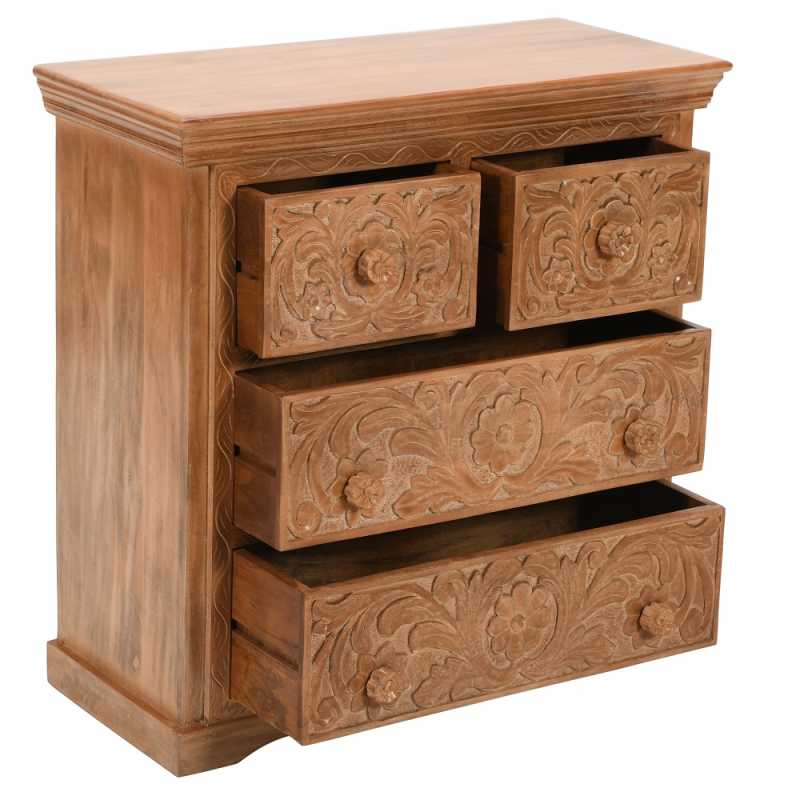 Artwork Mango Wood Chest Of 4 Drawers