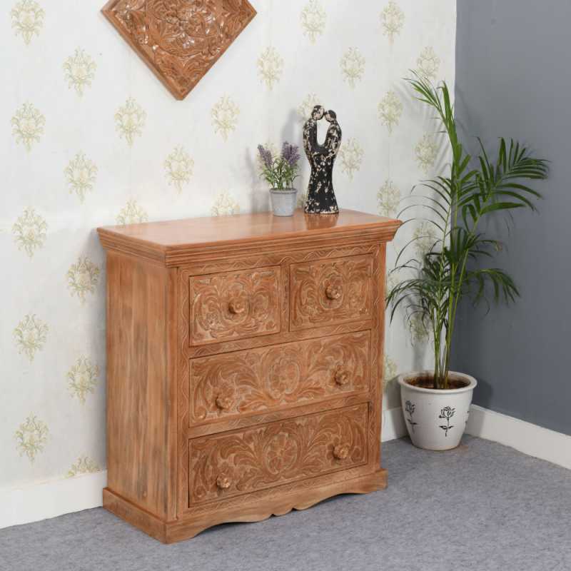 Artwork Mango Wood Chest Of 4 Drawers