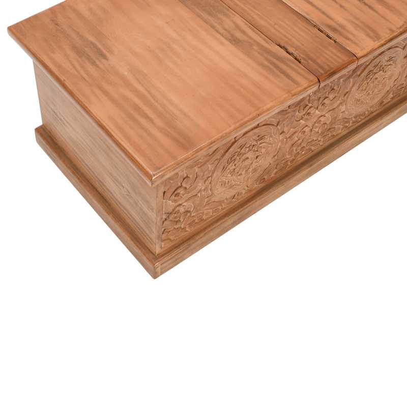 Artwork Mango Wood Coffee Table With Storage