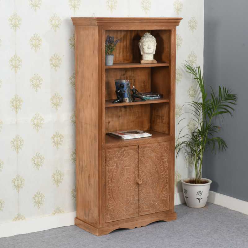 Artwork Mango Wood Large Bookcase