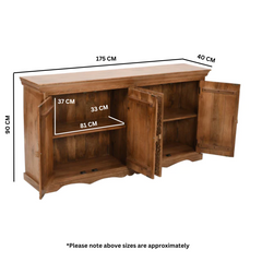 Artwork Mango Wood Sideboard With 4 Doors