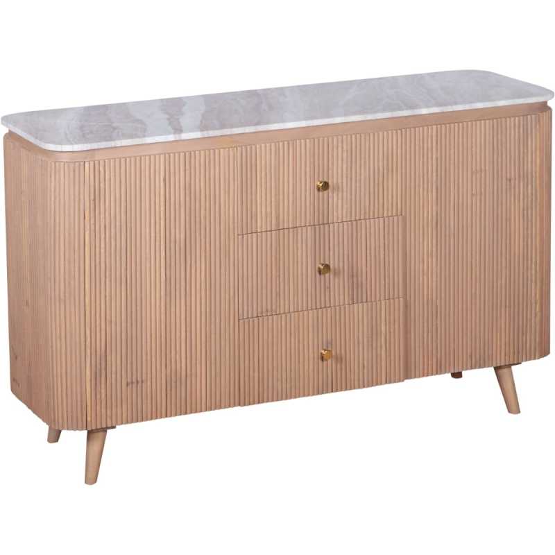 Ashford Natural Marble & Wood Extra Large Sideboard