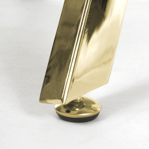 Astoria Console Table In White Marble Effect With Gold Legs