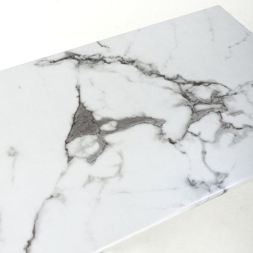 Astoria Console Table In White Marble Effect With Gold Legs