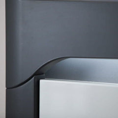 Athens Grey And White Gloss 2 Door 4 Drawer Sideboard With Lights