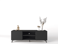 Atlantis Large TV Stand In Matt Black