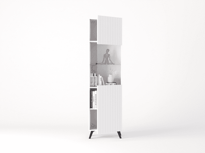 Atlantis Tall Display Cabinet In Matt White