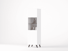 Atlantis Tall Display Cabinet In Matt White